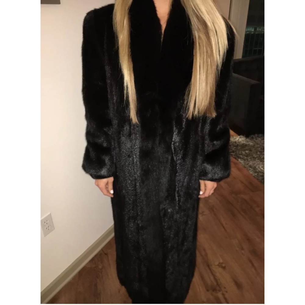 Custom Authentic Floor Length Mink Coat - image 3